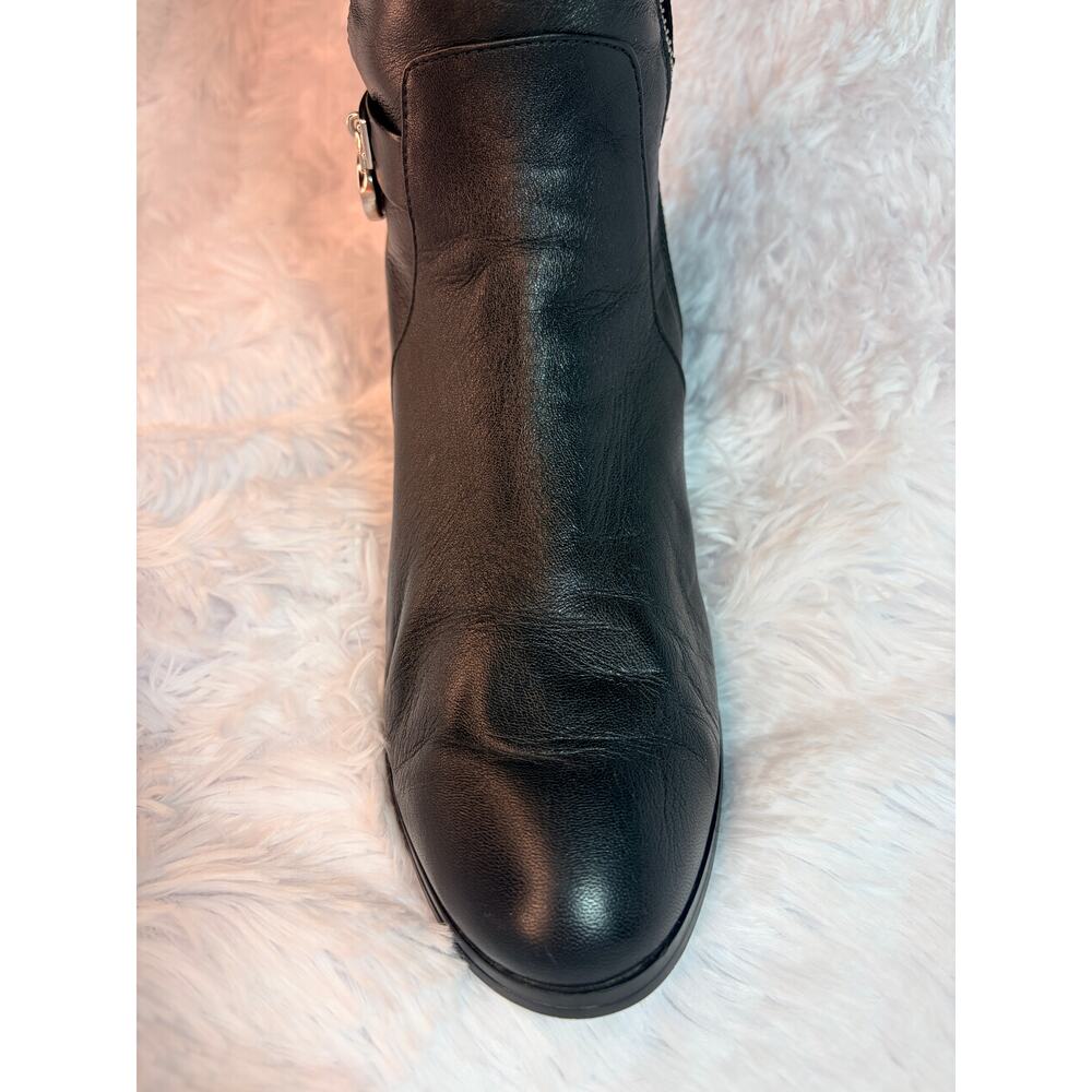 Michael Kors Black Leather Knee-High Boots Size 7.5M - Picture 4 of 10